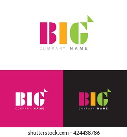 Big company name logo with modern colorful design logo element