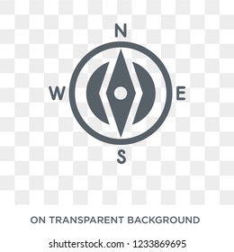 Big Compass icon. Trendy flat vector Big Compass icon on transparent background from Nautical collection. 