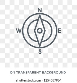 Big Compass icon. Trendy flat vector Big Compass icon on transparent background from Nautical collection. High quality filled Big Compass symbol use for web and mobile