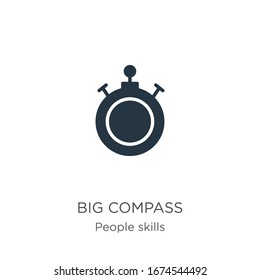 Big compass icon vector. Trendy flat big compass icon from people skills collection isolated on white background. Vector illustration can be used for web and mobile graphic design, logo, eps10