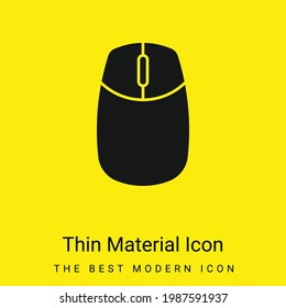Micrófono de ratón de computadora mínima material amarillo brillante icono