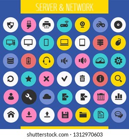 Big Computer Networks icon set, trendy line icons collection