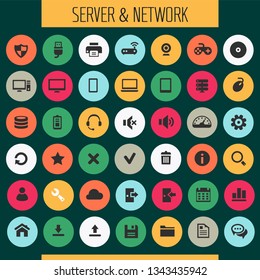 Big Computer Networks icon set, trendy line icons collection