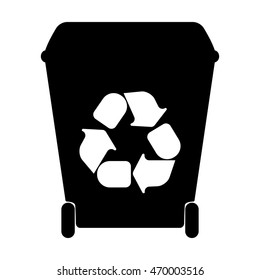 Big  containers for recycling waste sorting. Vector illustration.