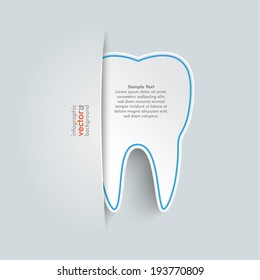 Big convert tooth on the grey background. Eps 10 vector file.