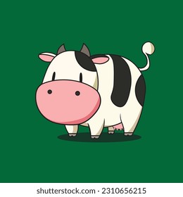 Big Cow Vector Flat Design
