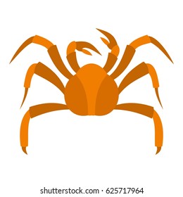 Big crab icon flat isolated on white background vector illustration