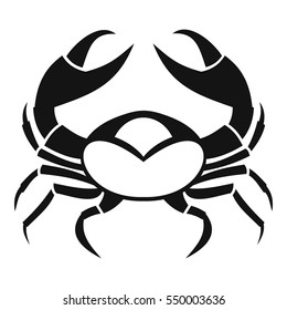Big crab icon. Simple illustration of big crab vector icon for web