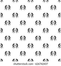 Big crab pattern seamless in simple style vector illustration