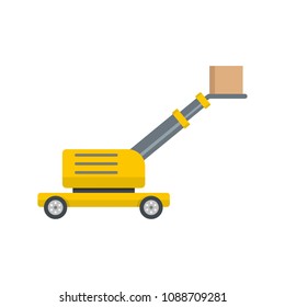 Big crane icon. Flat illustration of big crane vector icon for web