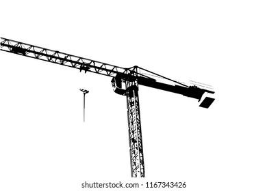 Big crane vector illustration