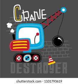 big crane,vector illustration