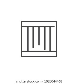 Big crate outline icon. linear style sign for mobile concept and web design. Wooden box simple line vector icon. Symbol, logo illustration. Pixel perfect vector graphics