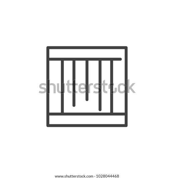 Big Crate Outline Icon Linear Style Stock Vector (Royalty Free ...