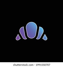 Big Croissant blue gradient vector icon
