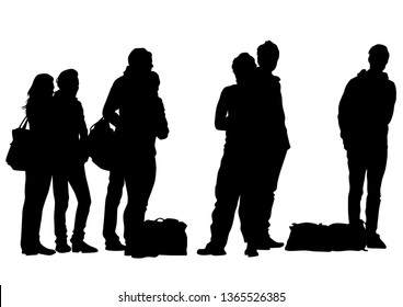 Big crowds people on white background