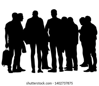 Big Crowds People On White Background Stock Vector (Royalty Free ...