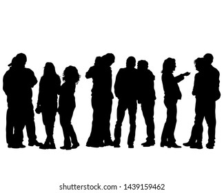 Big crowds people on white background