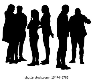 Big crowds people on white background
