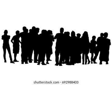 Grandes multitudes de personas con antecedentes blancos