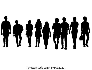 Big Crowds People On White Background Stock Vector (Royalty Free ...