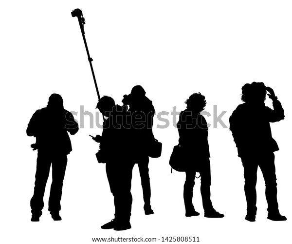 Big Crowds People On White Background Stock Vector (Royalty Free
