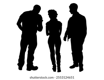 Big crowds people walking on white background