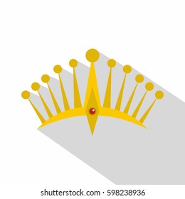 Big crown icon. Flat illustration of big crown vector icon for web