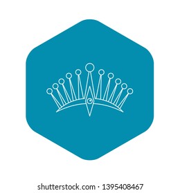 Big crown icon. Outline illustration of big crown vector icon for web