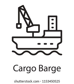 
A big cruise having crane inside to denote ship loading concept 
