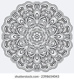 Big crystal snowflake in black colors on white background. vector file.