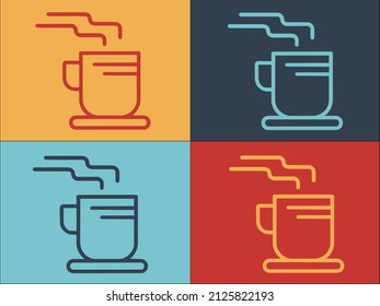 Big Cup Coffee Logo Template, Simple Flat Icon of cup,coffee,drink