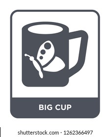 big cup icon vector on white background, big cup trendy filled icons from Ultimate glyphicons collection, big cup simple element illustration