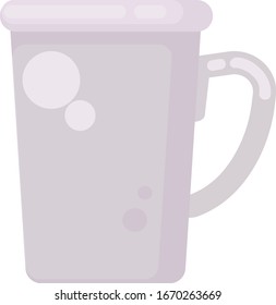 Big cup, illustration, vector on white background.