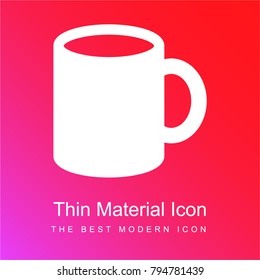 Big Cup red and pink gradient material white icon minimal design