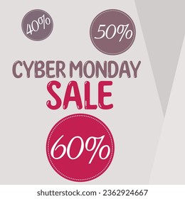 big Cyber Monday sale  flyer poster social media post design