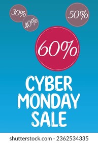big Cyber Monday sale poster flyer or social media post design