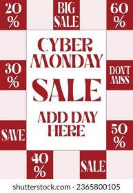 big Cyber Monday sale  poster flyer social media post design