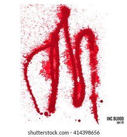 Big dark red splash on white background. Vector illustration. Grunge background with place for your text.