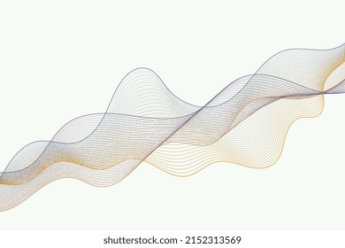 Big data 3d vector illustration. Dynamic futuristic gradient particle wave on light blue background