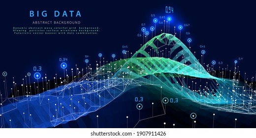 Big data. Abstract analytical background with color grid  analyze  data.  Analytics algorithms data. Quantum cryptography concept.  Banner for business, science and technology. 