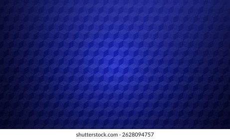 Big Data abstracte achtergrond met 3D kubus en willekeurige cijfers in blauwe tinten. Blue Futuristic Tech en AI Concept. Geometrisch netwerkpatroon. Vectorstructuur met binaire code en kubussen.