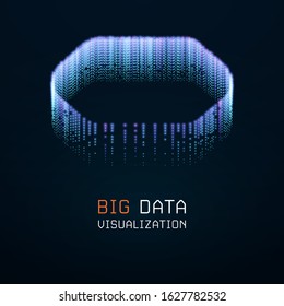 Big data abstract conceptual background. Data visualisation with dots and lines