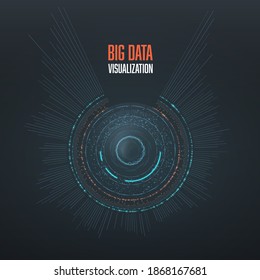 Big data abstract conceptual background. Data visualisation with dots and lines. Machine learning algorithms