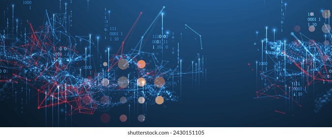 Big Data. Abstract digital futuristic vector illustration on technology background. Data mining and management concept. Hand drawn art.