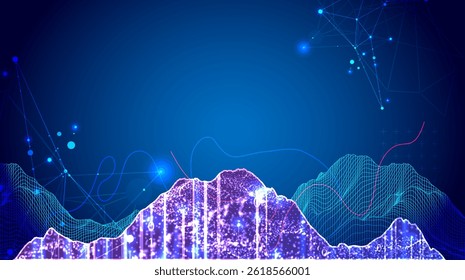 Big Data. Abstract digital futuristic vector illustration on technology background. Data mining and management concept. 