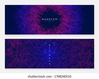 Big Data Abstract. Digital Technology Background. Artificial Intelligence And Deep Learning Concept. Tech Visual For Wireless Template. Partical Big Data Abstract Backdrop.