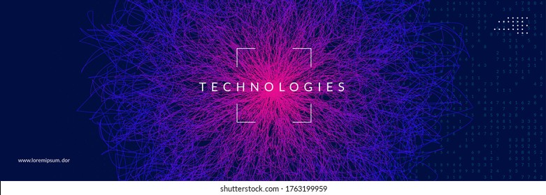 Big data abstract. Digital technology background. Artificial intelligence and deep learning concept. Tech visual for energy template. Futuristic big data abstract backdrop.