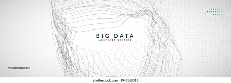 Big data abstract. Digital technology background. Artificial intelligence and deep learning concept. Tech visual for software template. Neural big data abstract backdrop.