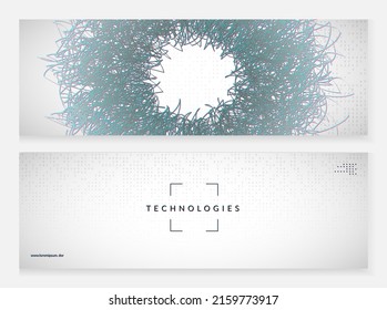 Big data abstract. Digital technology background. Artificial intelligence and deep learning concept. Tech visual for database template. Fractal big data abstract backdrop.